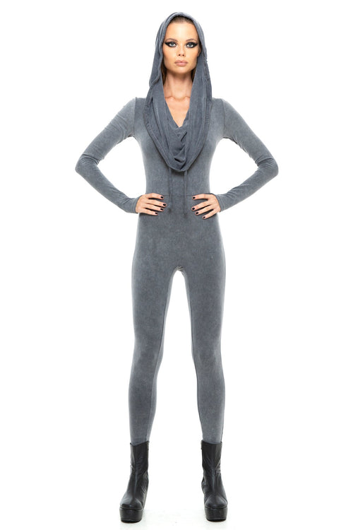 5D x Stellar Dust Cowl Hooded Jumpsuit - Jumpsuit -  - FIVE AND DIAMOND