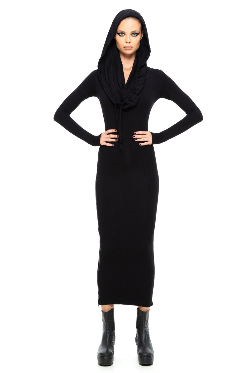5D x Stellar Dust Cowl Hooded Maxi Dress - bamboo FIVE AND DIAMOND 5D x Stellar Dust Cowl Hooded Maxi Dress - bamboo FIVE AND DIAMOND