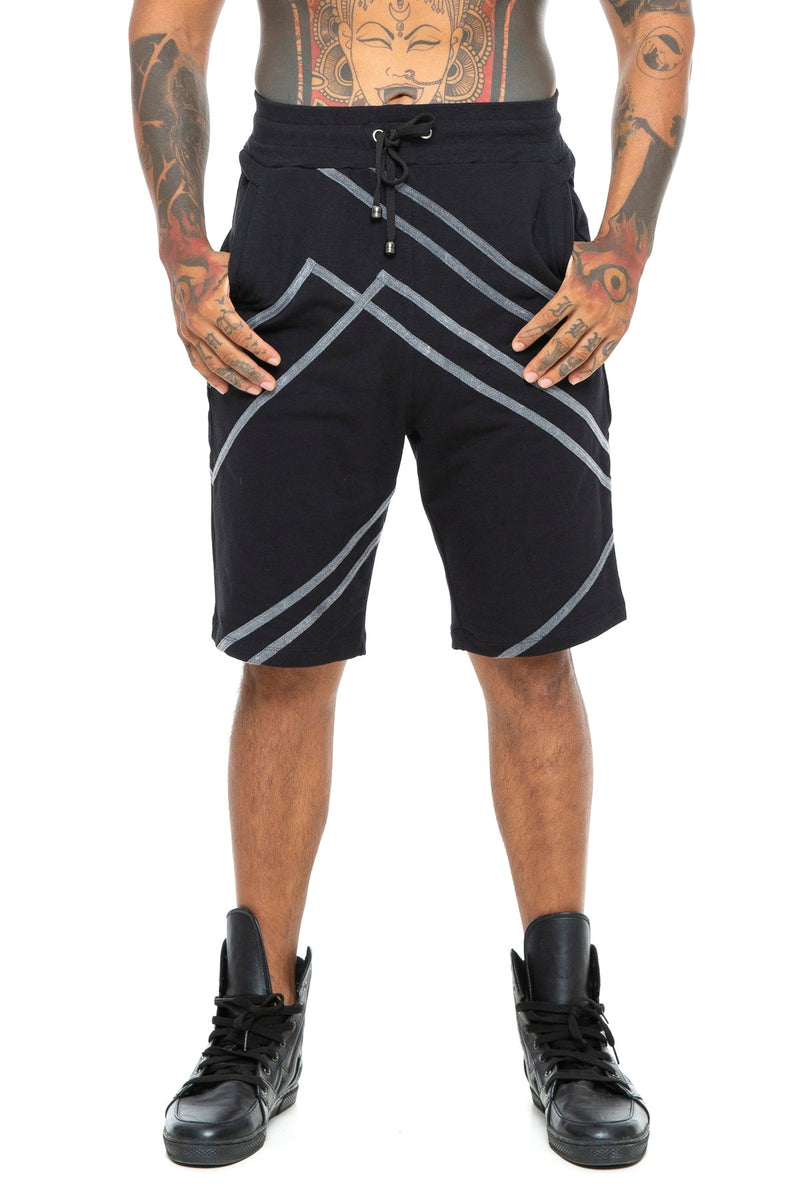 5D x Stellar Dust Mens Asymmetrical Shorts - Shorts-Mens -  - FIVE AND DIAMOND