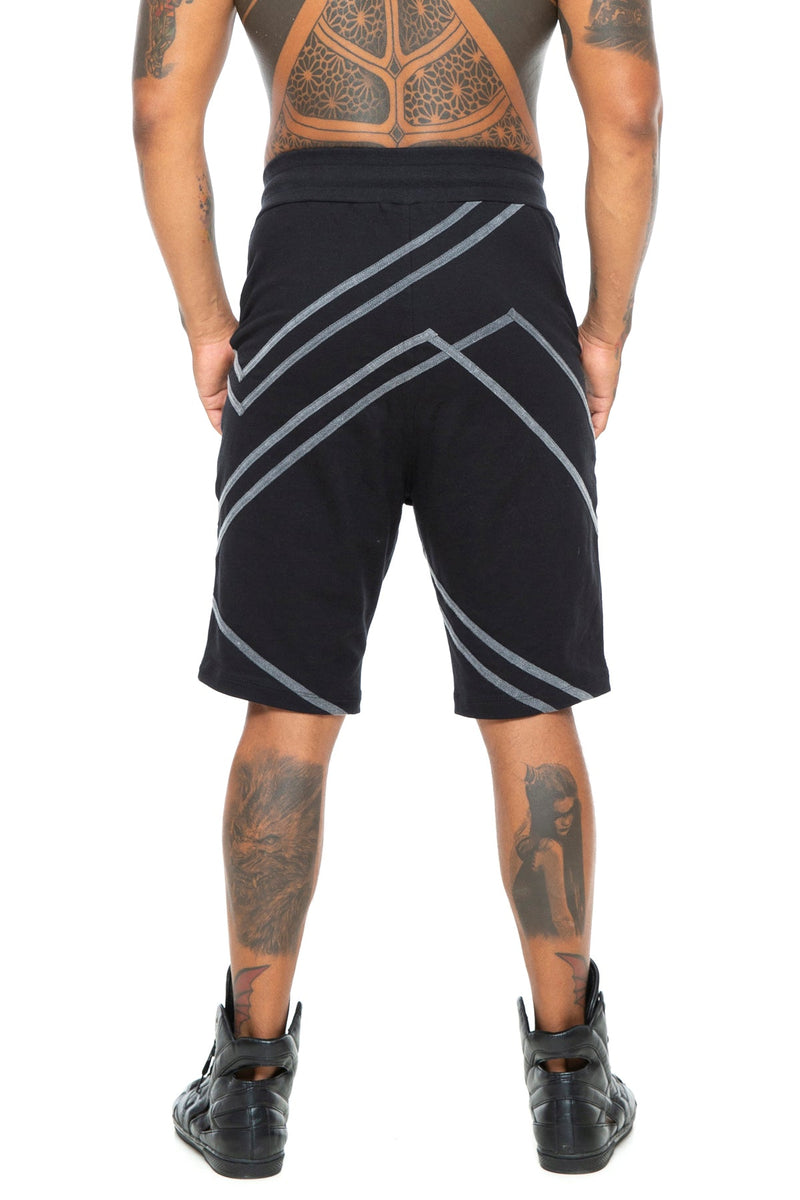 5D x Stellar Dust Mens Asymmetrical Shorts - Shorts-Mens -  - FIVE AND DIAMOND