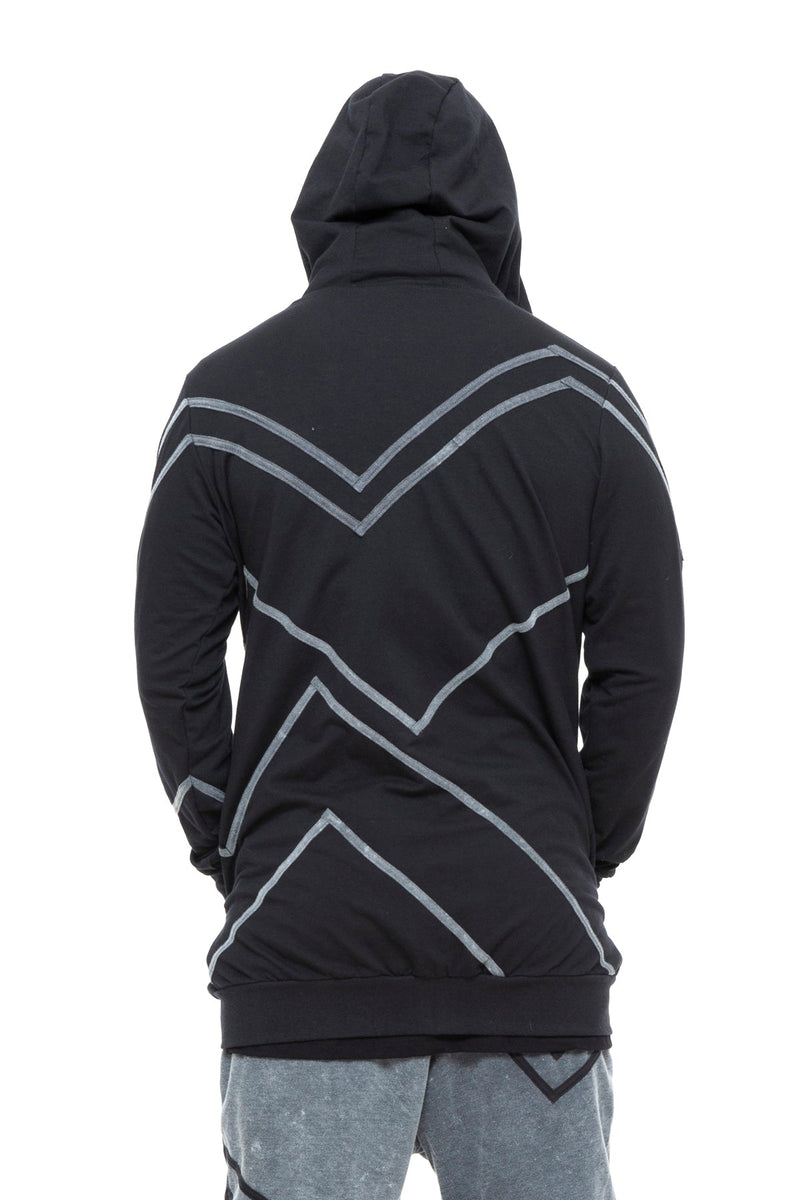 5D x Stellar Dust Mens Asymmetrical Zip Hoody - Hoodies - Mens -  - FIVE AND DIAMOND