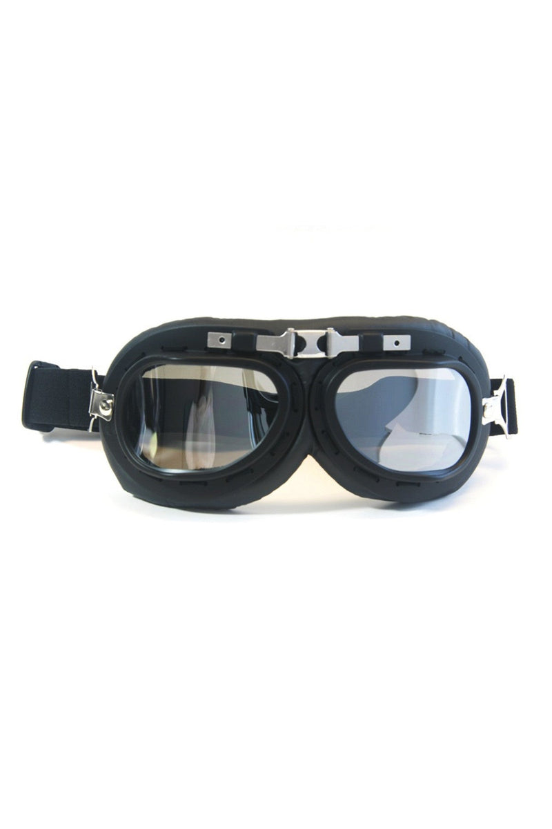 Black Moto Goggles - Goggles - Tinted Lens - FIVE AND DIAMOND
