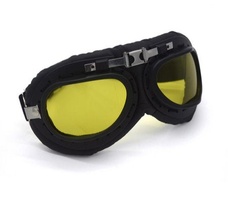 Black Moto Goggles Goggles Showcase Yellow Lens 