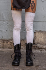 Cabled OTK Cotton Socks - White - Socks -  - FIVE AND DIAMOND