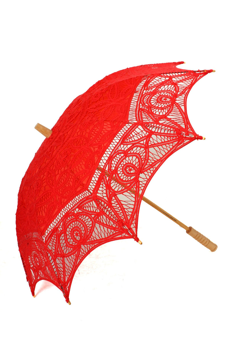 Cotton and Lace Parasol - Umbrellas & Parasols -  - FIVE AND DIAMOND