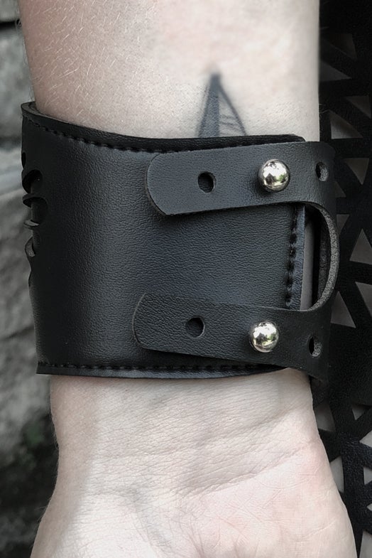 Unisex black and silver arm bands, Arm cuff bracelet bangle braclets m -  Hand Stamped Trinkets