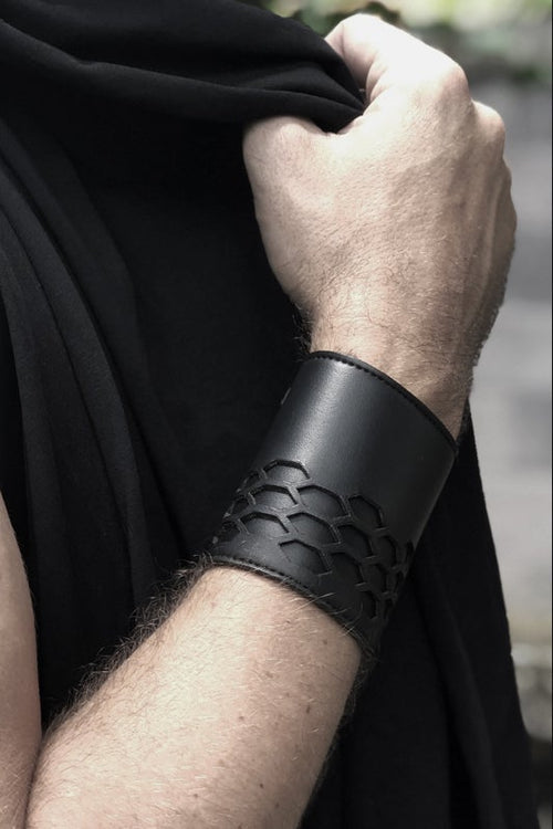 Cyberesque Laser Honey Comb Arm Cuff - Cuffs - One Size / Ships Now! - FIVE AND DIAMOND