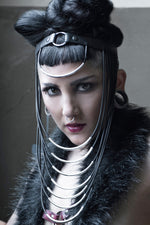 Cyberesque Nomadica Head Harness - Hat - One Size / White Brass - FIVE AND DIAMOND