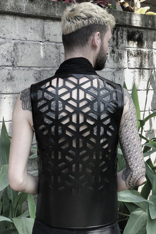 Cyberesque Samadhi Cardigan - Mens Vest - Small / Ships Now - FIVE AND DIAMOND