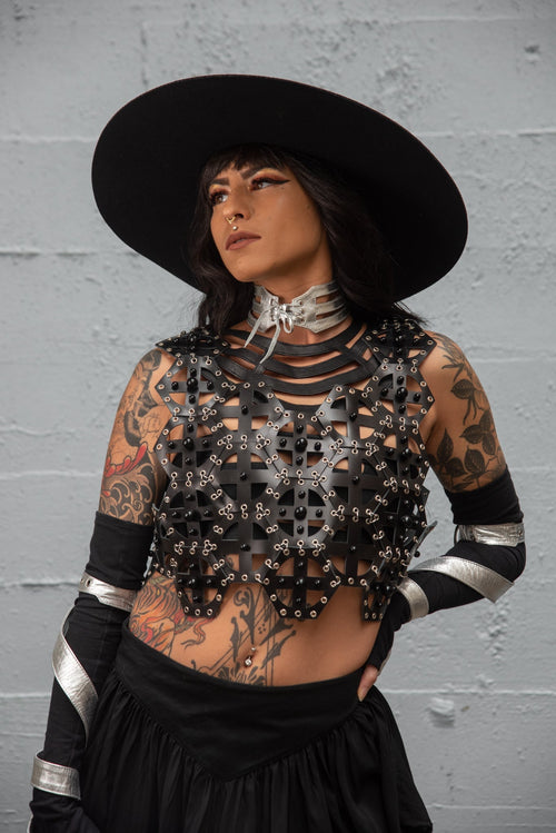 Darmara Leather Top Tops Darmara 