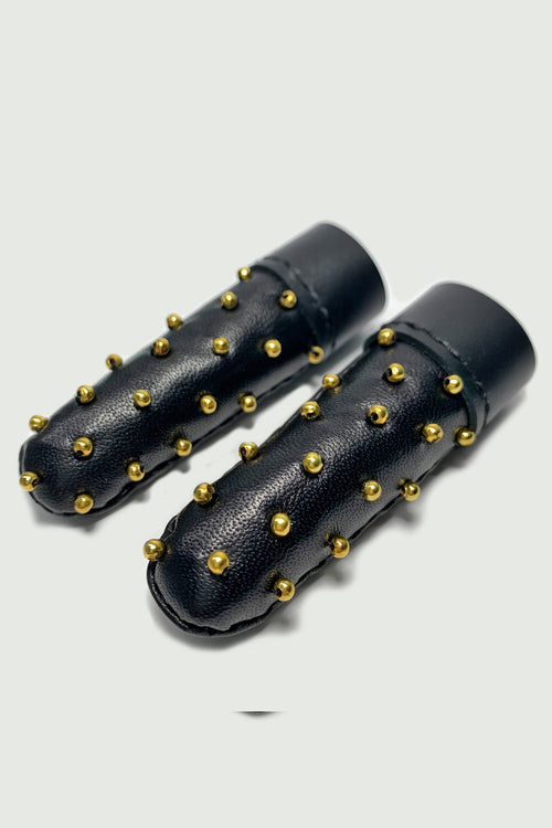 Darmara Thimble Stud Rings Darmara Black/Gold 