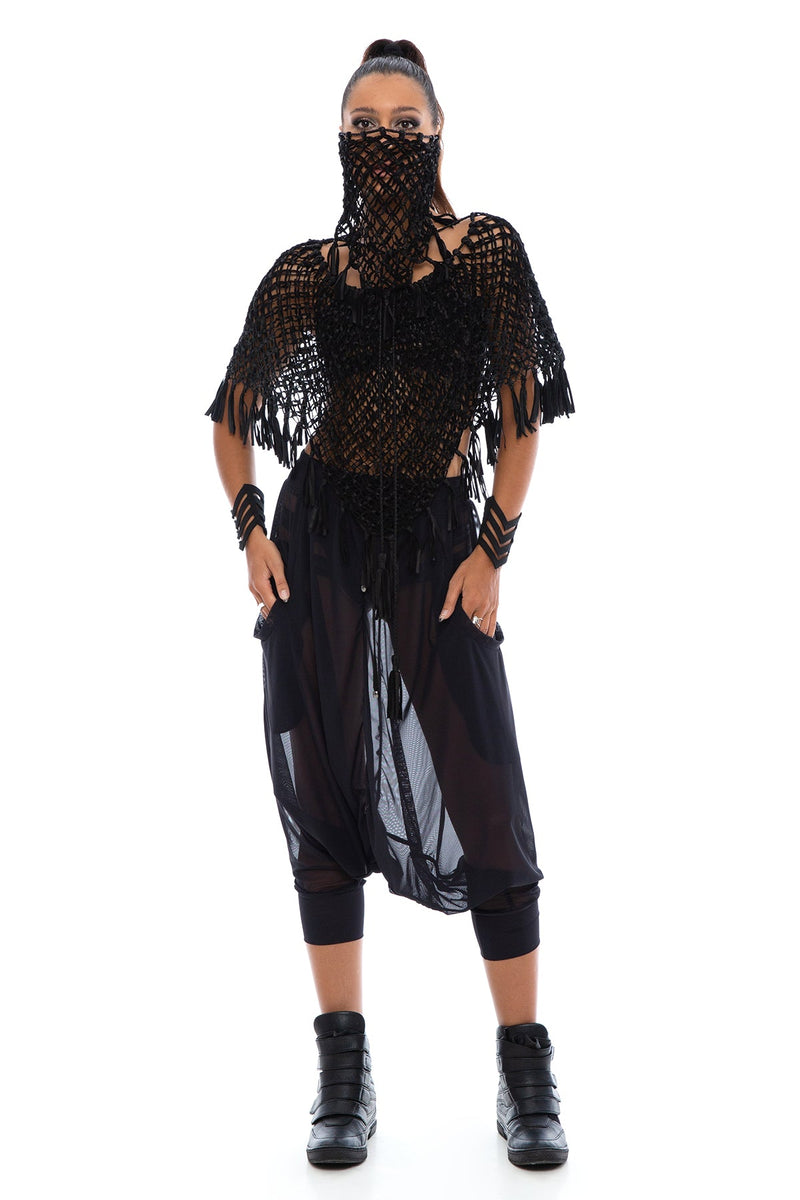 Five and Diamond Braided Leather Poncho / PRE-ORDER Tops-Womens FIVE AND DIAMOND 