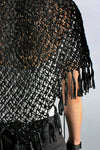 Five and Diamond Braided Leather Poncho - Tops-Womens -  - FIVE AND DIAMOND