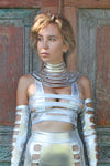 Five and Diamond Cage Bra - Cage - Small / Distressed Silver / Ships Now - FIVE AND DIAMOND
