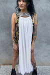 Five and Diamond Desert Cage Dress - leather/cotton Dresses FIVE AND DIAMOND 