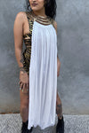 Five and Diamond Desert Cage Dress - leather/cotton Dresses FIVE AND DIAMOND 
