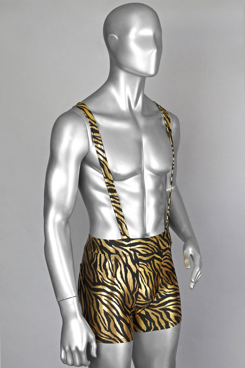 Five and Diamond Manties with Suspenders Black/Gold - Last sizes SM & XL - Swim-Men -  - FIVE AND DIAMOND
