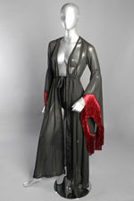 Five and Diamond Morticia Robe - Black/Red - Dresses -  - FIVE AND DIAMOND