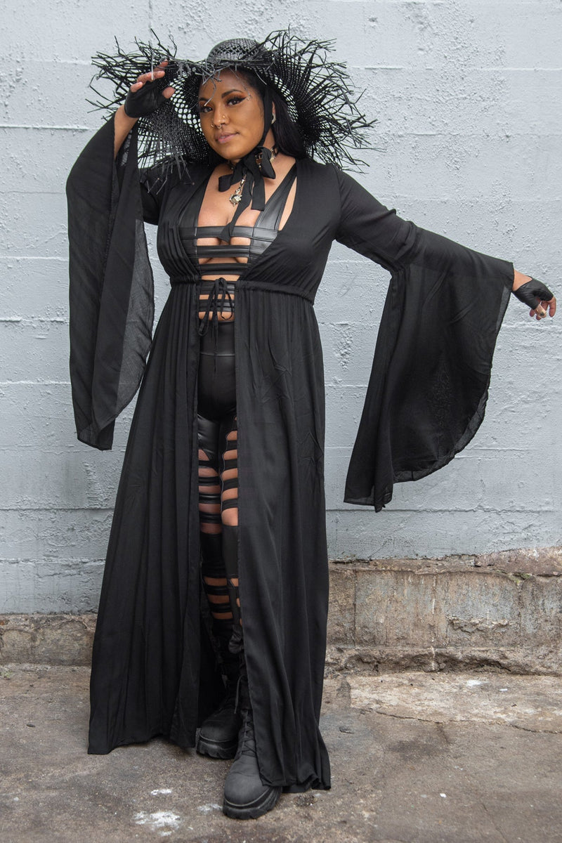 Five and Diamond Morticia Robe - rayon FIVE AND DIAMOND Five and Diamond Morticia Robe - rayon FIVE AND DIAMOND