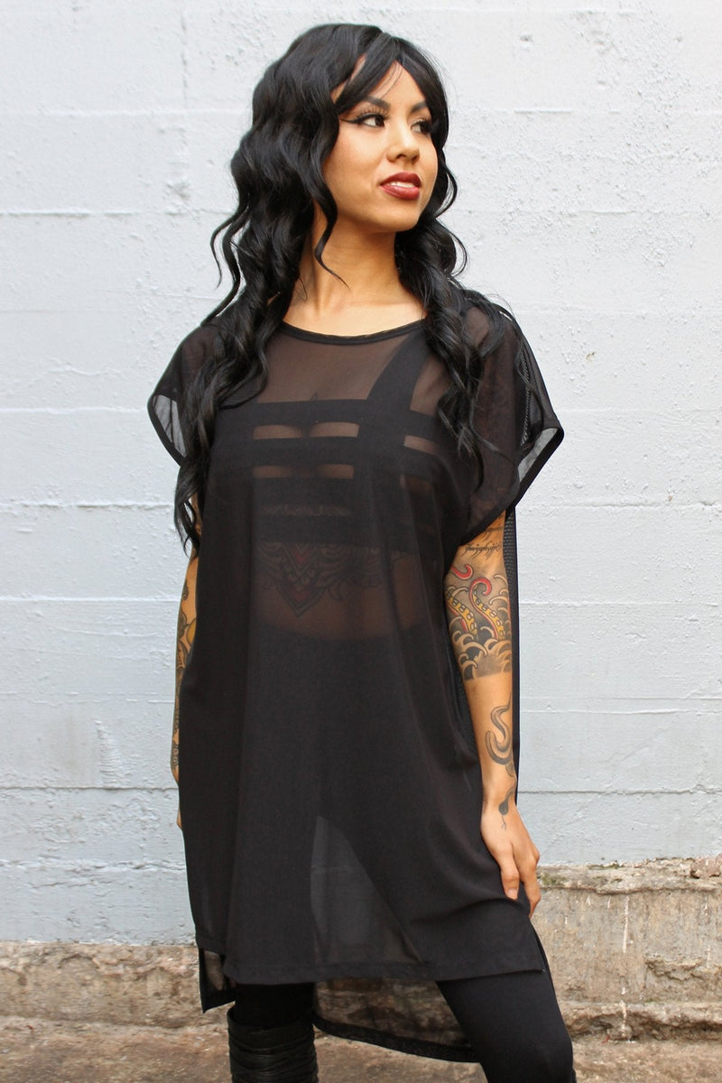 Five and Diamond Oversize Mesh Top Black Mesh / M/L Five and Diamond Oversize Mesh Top Black Mesh / M/L