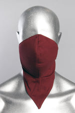 Five and Diamond Winter Velcro Dust Mask - maroon with scarf Dust Mask Showcase 
