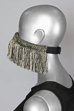 Harem Fringe Dust Mask - Black/Gold - Dust Mask -  - FIVE AND DIAMOND