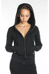 Hilmer x Sparrow Bengal Hoodie with Leather - Hoodies - Womens -  - FIVE AND DIAMOND