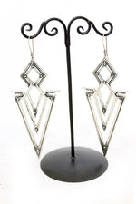 Hilmer x Sparrow Chevron Earrings - Earrings - Classic - White Brass - FIVE AND DIAMOND