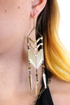 Hilmer x Sparrow Chevron Plate Earrings - Earrings - Classic -  - FIVE AND DIAMOND