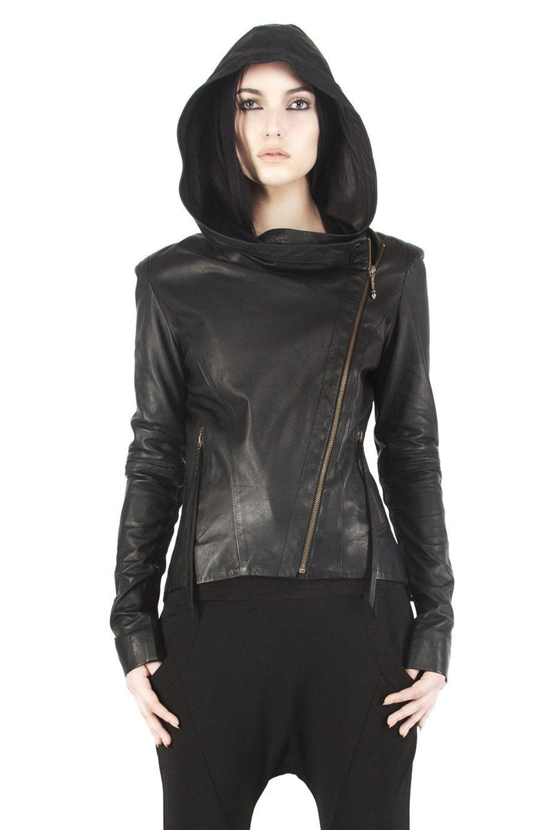 Hilmer x Sparrow Dovetail Leather Hoody - Jackets-Womens - 2 / Ships Now - FIVE AND DIAMOND