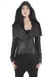 Hilmer x Sparrow Dovetail Leather Hoody - Jackets-Womens -  - FIVE AND DIAMOND