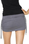 Hilmer x Sparrow Drawstring Mini Cinch Skirt - Skirts -  - FIVE AND DIAMOND