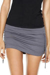 Hilmer x Sparrow Drawstring Mini Cinch Skirt - Skirts - Grey / XS - FIVE AND DIAMOND