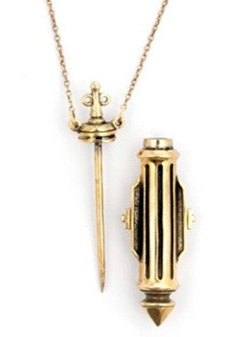 Hilmer x Sparrow Nouveau Perfume Bottle Necklace - brass Necklaces Jan Hilmer 