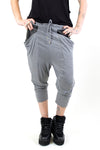 Hilmer x Sparrow Onyx Harem Cropped Pants - Pants-Womens - Grey/Black / XS - FIVE AND DIAMOND