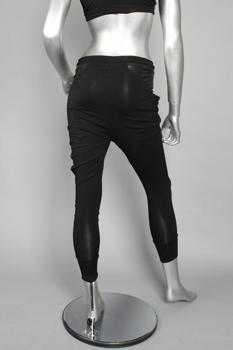 Hilmer x Sparrow Onyx Harem Full Length Pants - With Leather - Pants-Womens -  - FIVE AND DIAMOND