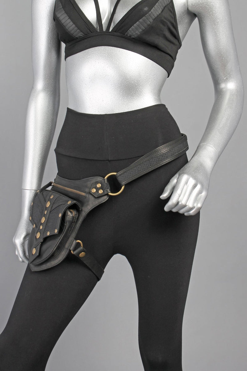 Coyote festival Belt Leather Utility Belt Bag