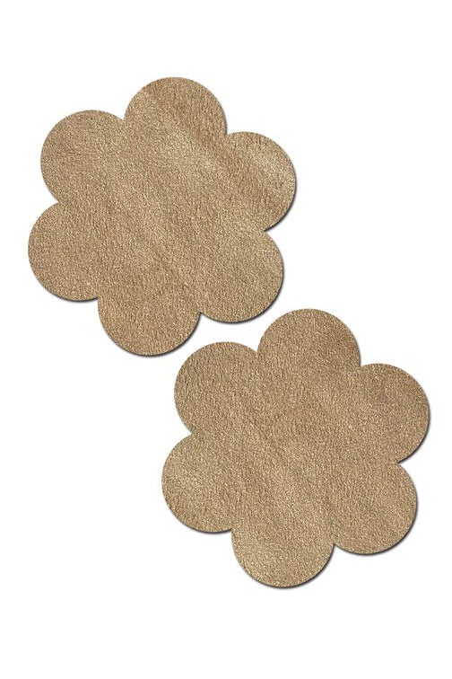 Pastease Honey Nude Sude Flower Reusable Nipple Pasties – FIVE AND