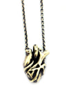 Jan Hilmer Anatomical Brass Heart Necklace - Medium - Necklaces - Brass / Medium (1") - FIVE AND DIAMOND