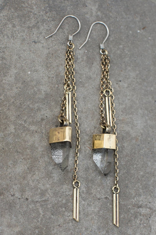 Jan Hilmer Crystal Dangle Earrings - Earrings - Classic -  - FIVE AND DIAMOND