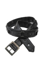 Jan Hilmer Leather Square Ring Belt - Belts - Small - FIVE AND DIAMOND