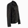 Jan Hilmer Ribbed Leather Hoody Jacket - Jackets-Mens -  - FIVE AND DIAMOND