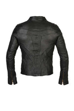 Jan Hilmer Ribbed Leather Jacket - Jackets-Mens -  - FIVE AND DIAMOND