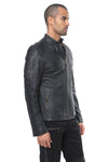 Jan Hilmer Ribbed Leather Jacket - Jackets-Mens -  - FIVE AND DIAMOND