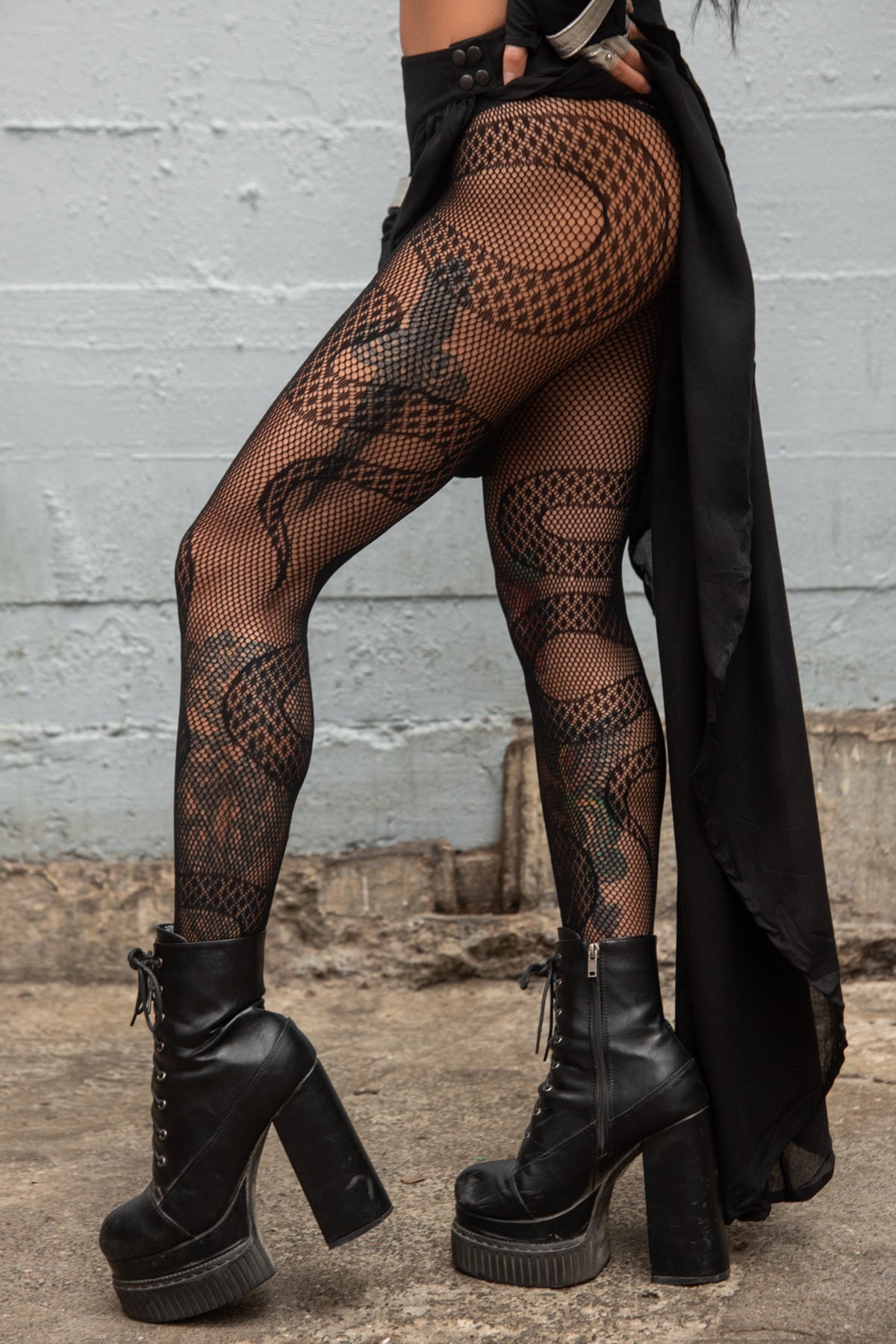 LACE AND FISHNET TIGHTS
