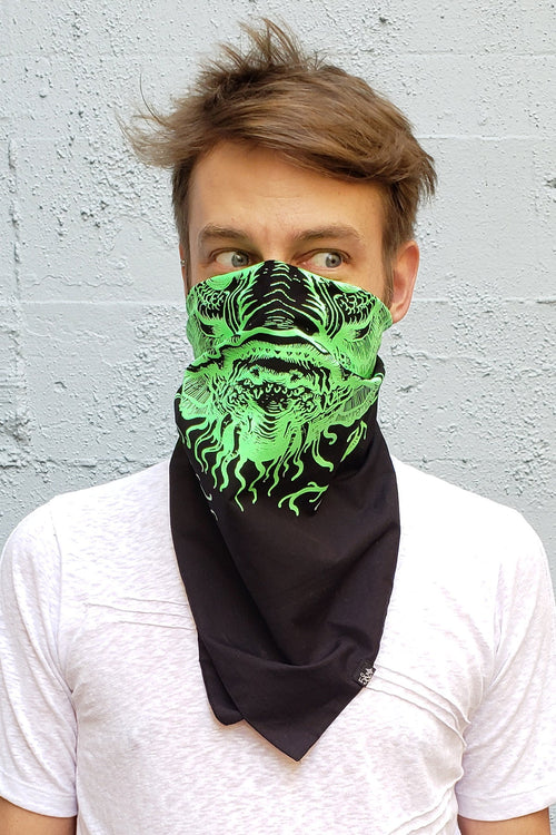 Miss Monster Creature Bandanna GID - Bandanas - Glow In The Dark / Ships Now - FIVE AND DIAMOND