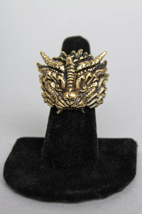 Miss Monster Foo Dog Ring - Brass - Rings - 7 - FIVE AND DIAMOND