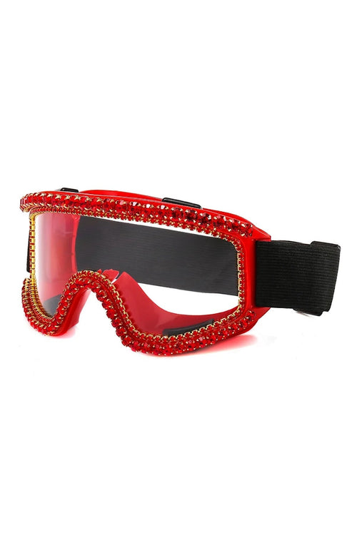 Rhinestone Goggles - Red Goggles Showcase 