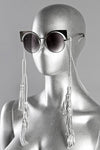 Shade Braids 3 Tassel Sunglass Strings - Silver - Shade Braids -  - FIVE AND DIAMOND