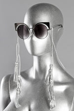 Shade Braids 3 Tassel Sunglass Strings - Silver - Shade Braids -  - FIVE AND DIAMOND